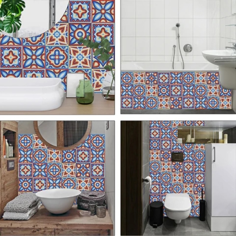10pcs/set 3D Visual Art Geometric Tile Decals Stickers for Bedroom Living Room Bathroom Wall Best Price