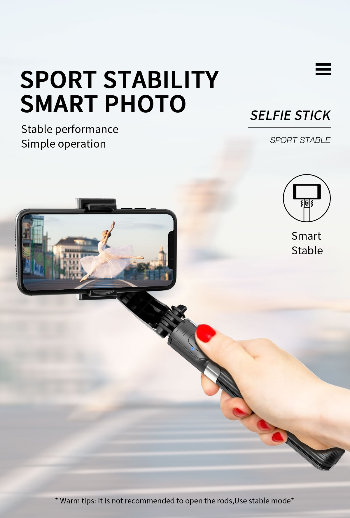 Handheld Gimbal Stabilizer Anti-Shake Selfie Stick Bluetooth Remote Control Tripod 360 Degree Smart Phone Holder For IOS Android