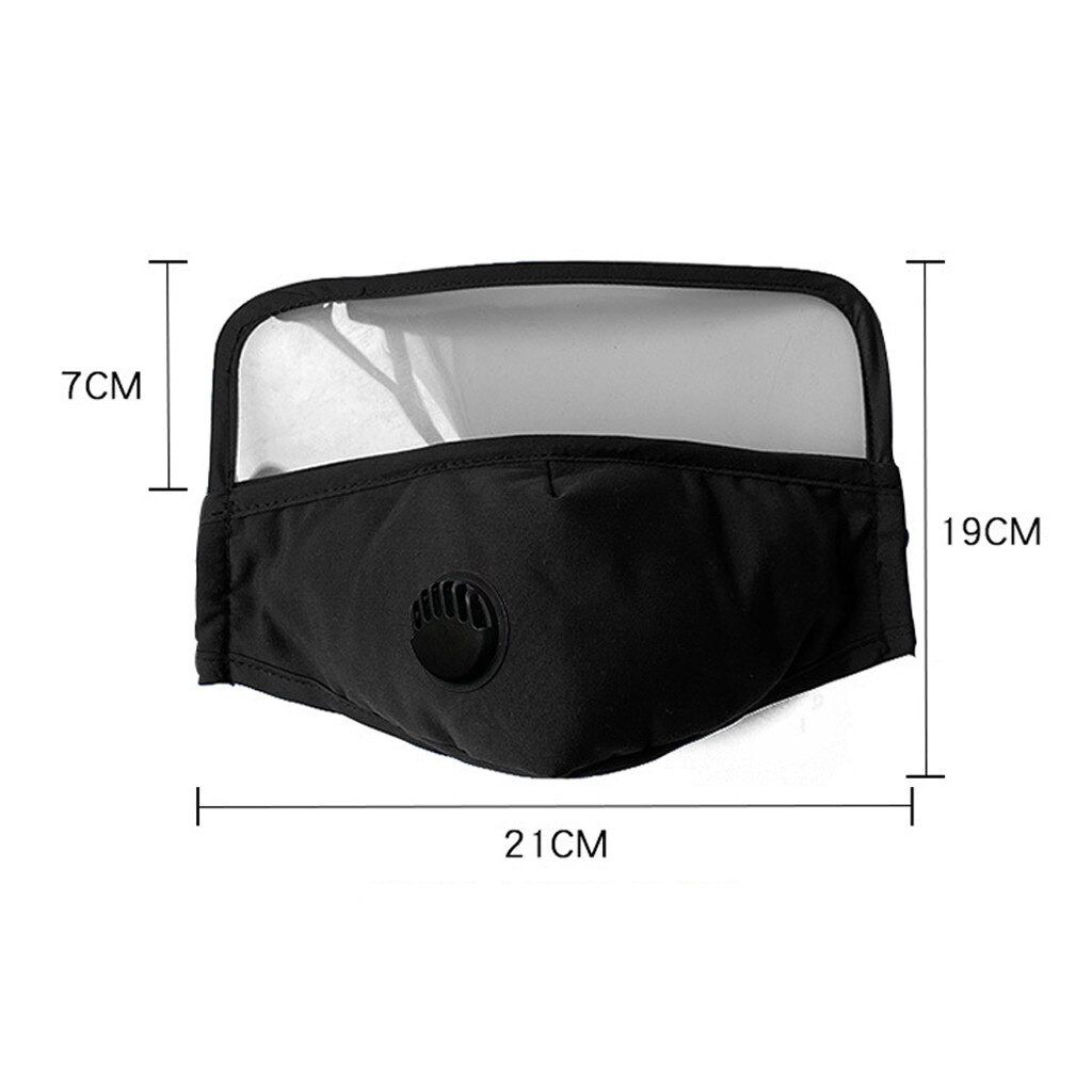 Cotton Maska Outdoor Protective Breathing Valve Facemask With Eyes Shield+2 Filters Pollution Masque Safety Mascarilla Mascarar