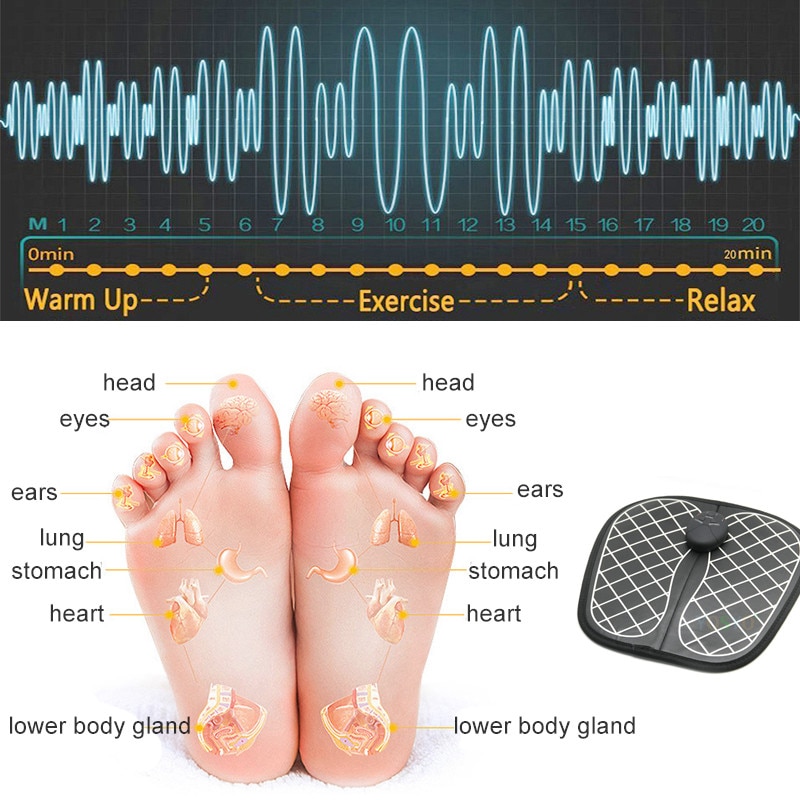 EMS Electric Foot Massager Cushion Feet Muscle Stimulator Foot Massage Mat Improve Blood Circulation Relieve Pain Health Care