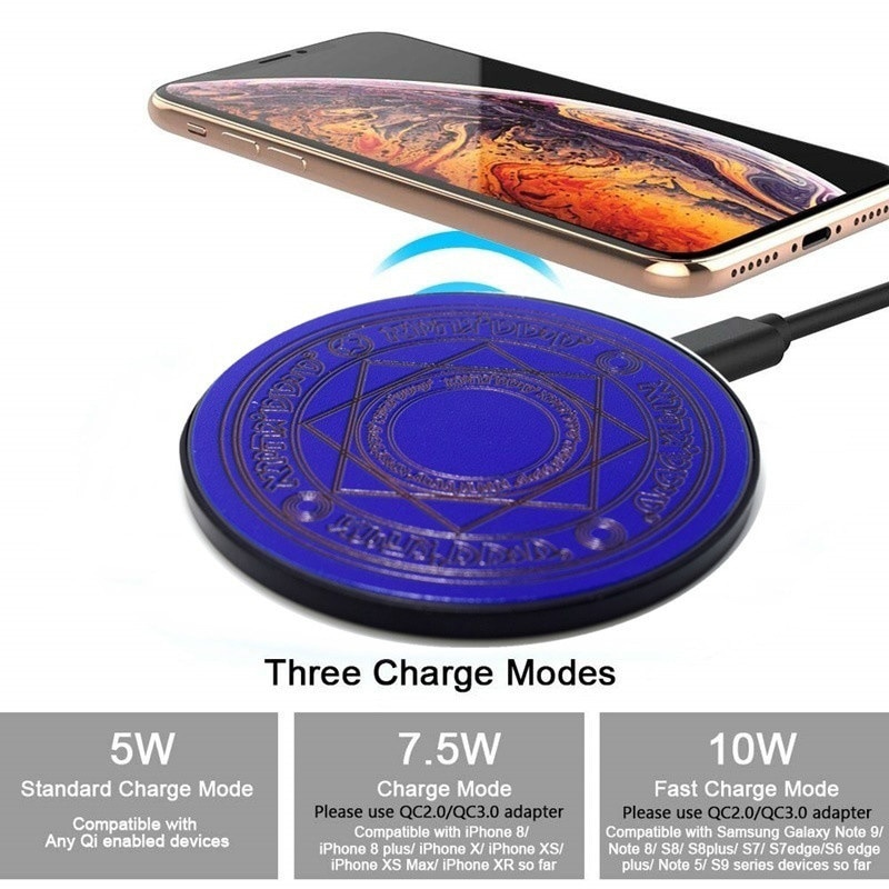 Universal 10W Wireless Charger Magic Circle for Iphone Samsung Xiaomi Wireless Mobile Phone Charger Fast Usb Pad Charging Dock