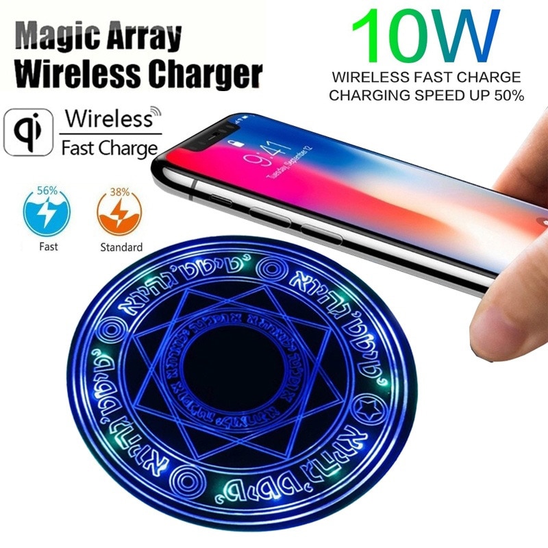 Universal 10W Wireless Charger Magic Circle for Iphone Samsung Xiaomi Wireless Mobile Phone Charger Fast Usb Pad Charging Dock