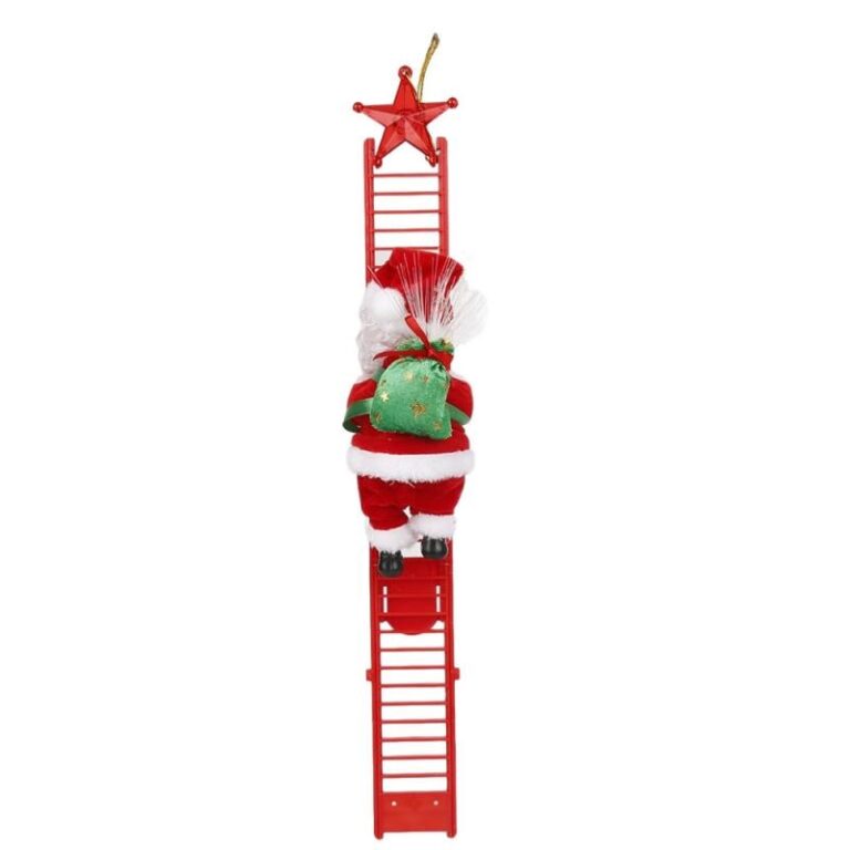 electric plush ladder climbing santa