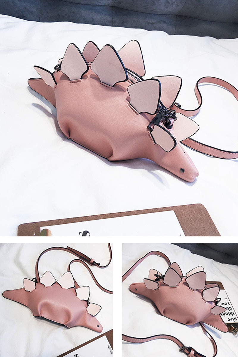 2020 women's shoulder bag for women woman bag cute dinosaur shape leather shoulder bags woman's shopping purse