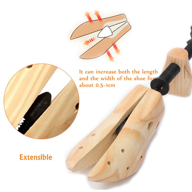 ZGZJYW Shoe Stretcher Wooden Shoes Tree Shaper Rack,Wood Adjustable Flats Pumps Boots Expander Trees Size S/M/L Man Women