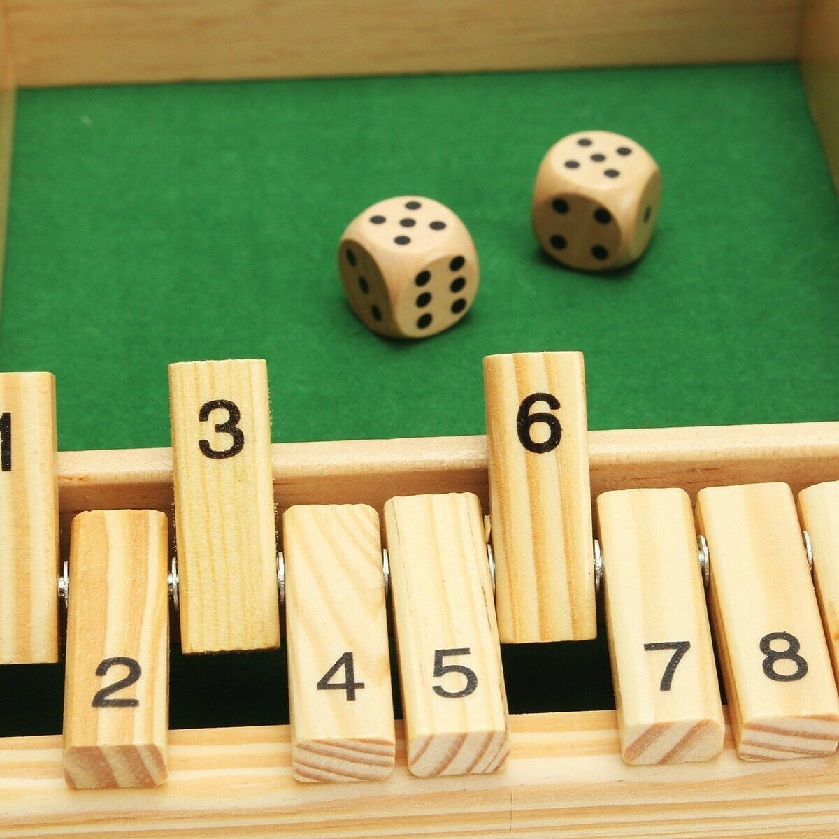 Traditional Four Sided Wooden 10 Number Pub Bar Board Dice Game For Shut the Box Wooden Memory Game Children Educational Toys