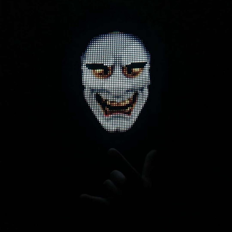 LED Display Mask Halloween Glowing Mask Bluetooth Editing Full Color Color Changing Party Party Led Mask Party Mask Masquerade