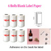 6 Rolls Blank Label