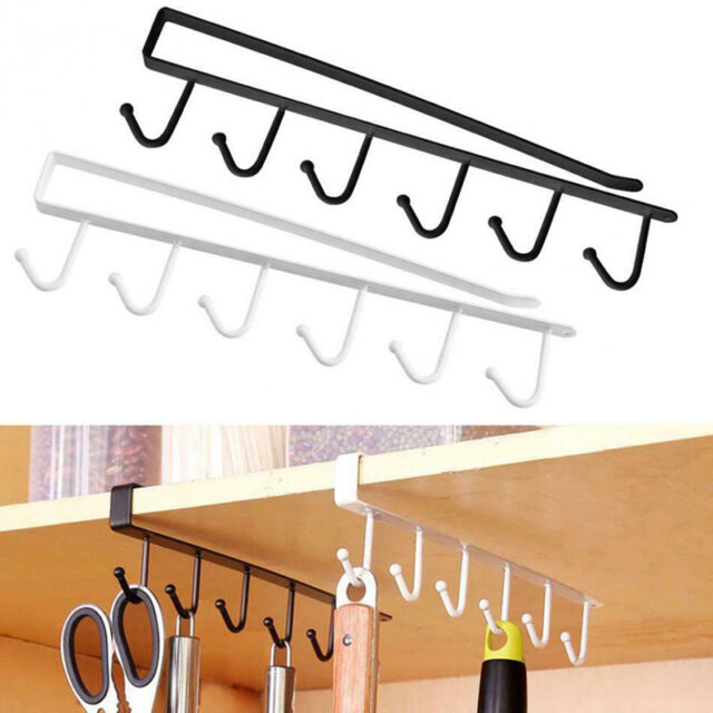Under-Cabinet Hanger Rack With 6 Hooks - Funiyou