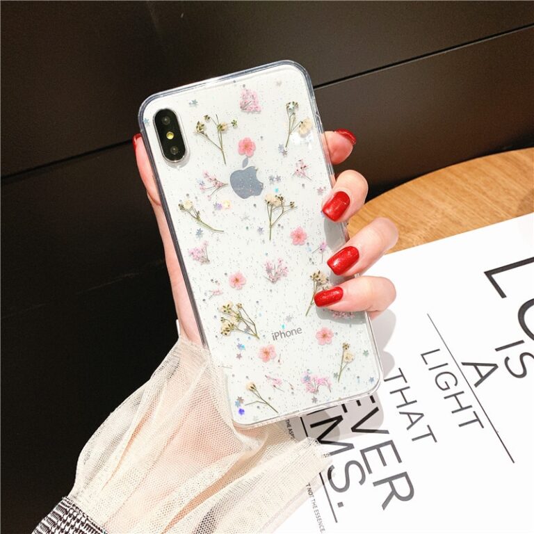 Wildflower Clear iPhone 8 7 Plus 6 6s X XR 11 Pro XS MAX Case Funiyou