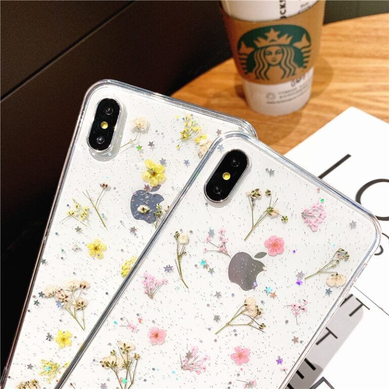 Wildflower Clear iPhone 8 7 Plus 6 6s X XR 11 Pro XS MAX Case Funiyou