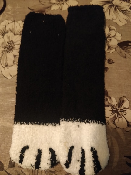 Cute Fleece Cat Claws Thick Warm Sleeping Floor Socks (2 Pairs) - Funiyou