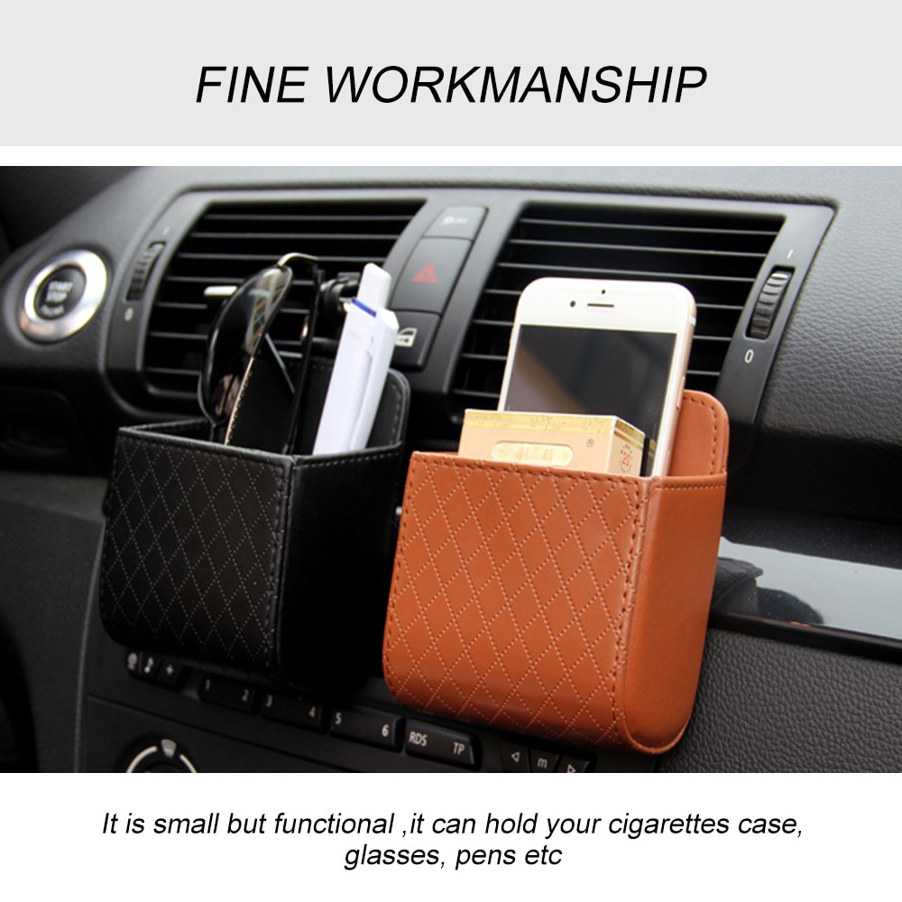 Car Hanging Leather Storage Organizer Box