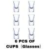 6 Pcs White Cups